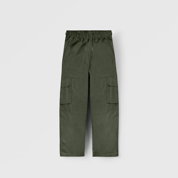 GIRLS TWILL CARGO TROUSER WITH SIDE POCKETS Twill OILVE